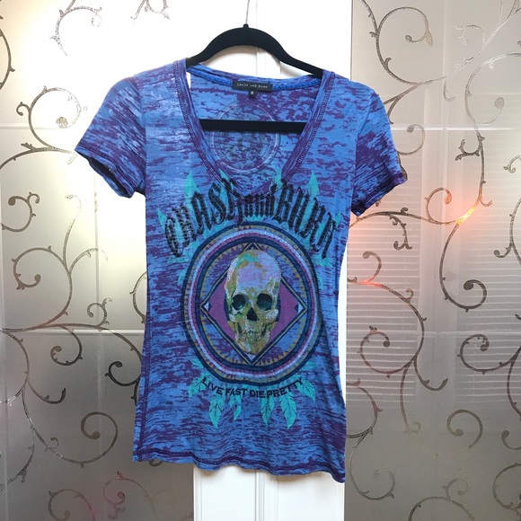 NWOT- CRASH & BURN- BURNOUT GRAPIC TEE - Picture 4 of 6